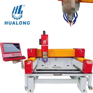 Hualong CNC Stone Tile Counter Top Drilling Machine Edge Profiling Grinding Machine Auto Tools Changer Polishing Woodworking Glass Processing Center