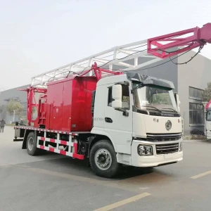 Oil Well Drilling Truck Mounted Oilfield Drilling Rig Winch 120kn /2500m/2 Ton